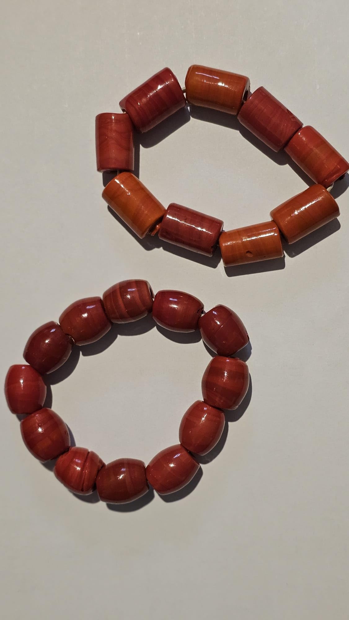 Jeankara Coral Beaded Bracelet Set, 2 Pieces, Handcrafted. Royalty Jewelry