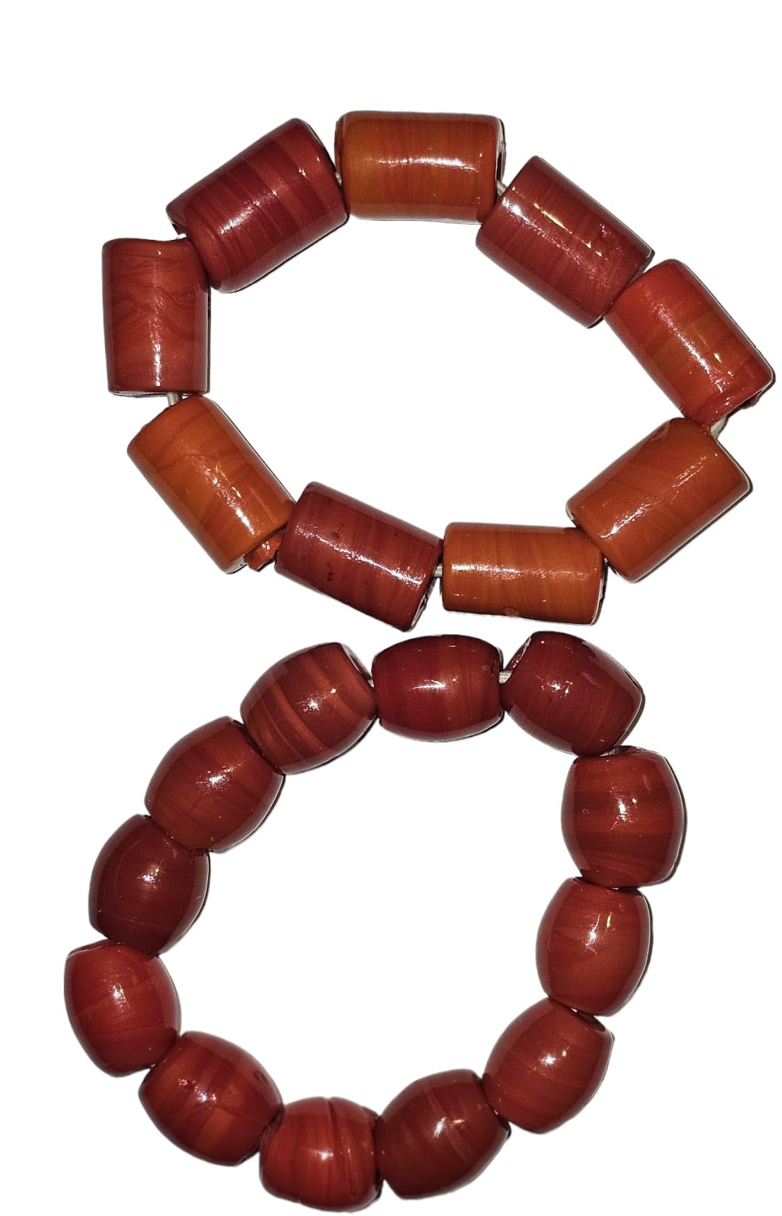 Jeankara Coral Beaded Bracelet Set, 2 Pieces, Handcrafted. Royalty Jewelry