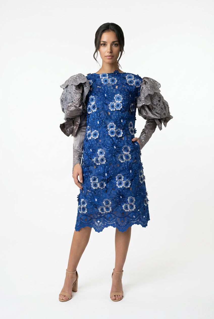 WOMEN BLUE DRESS