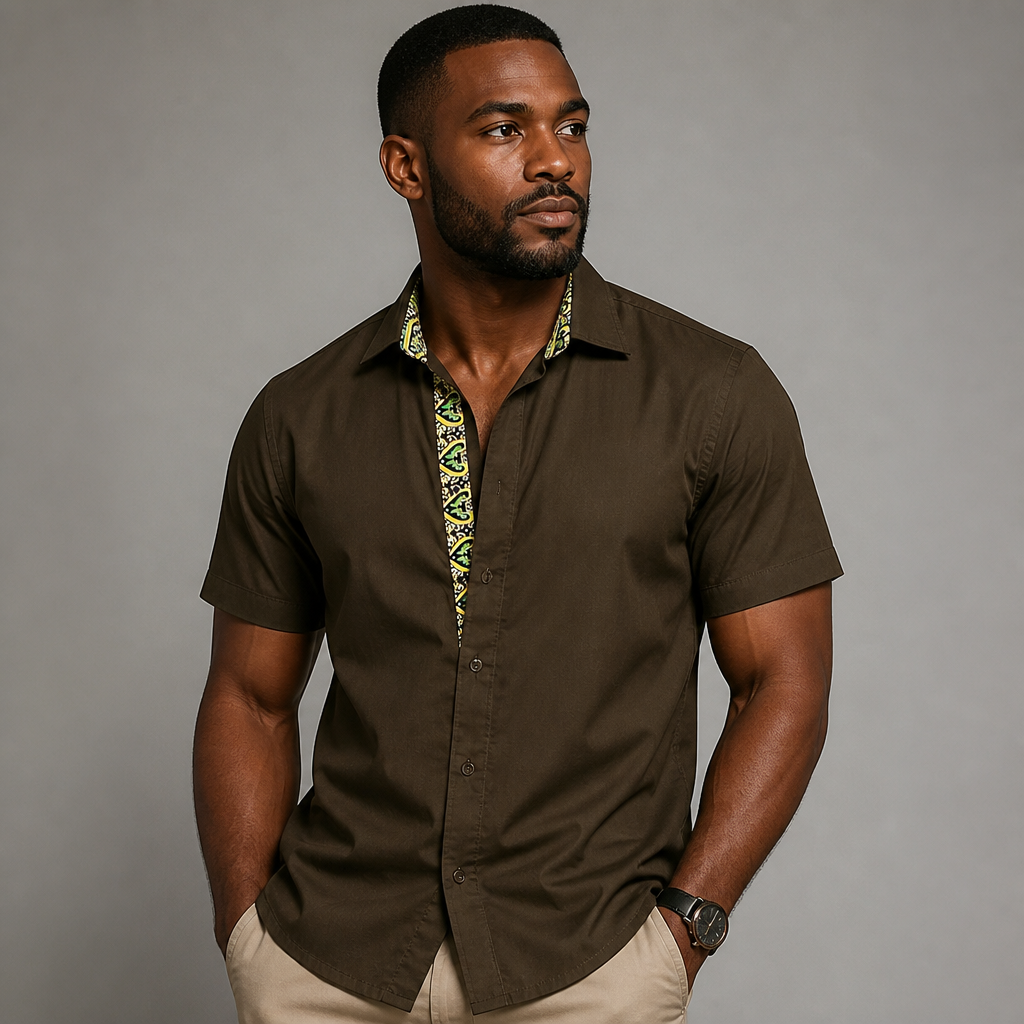 MEN BROWN SHIRT