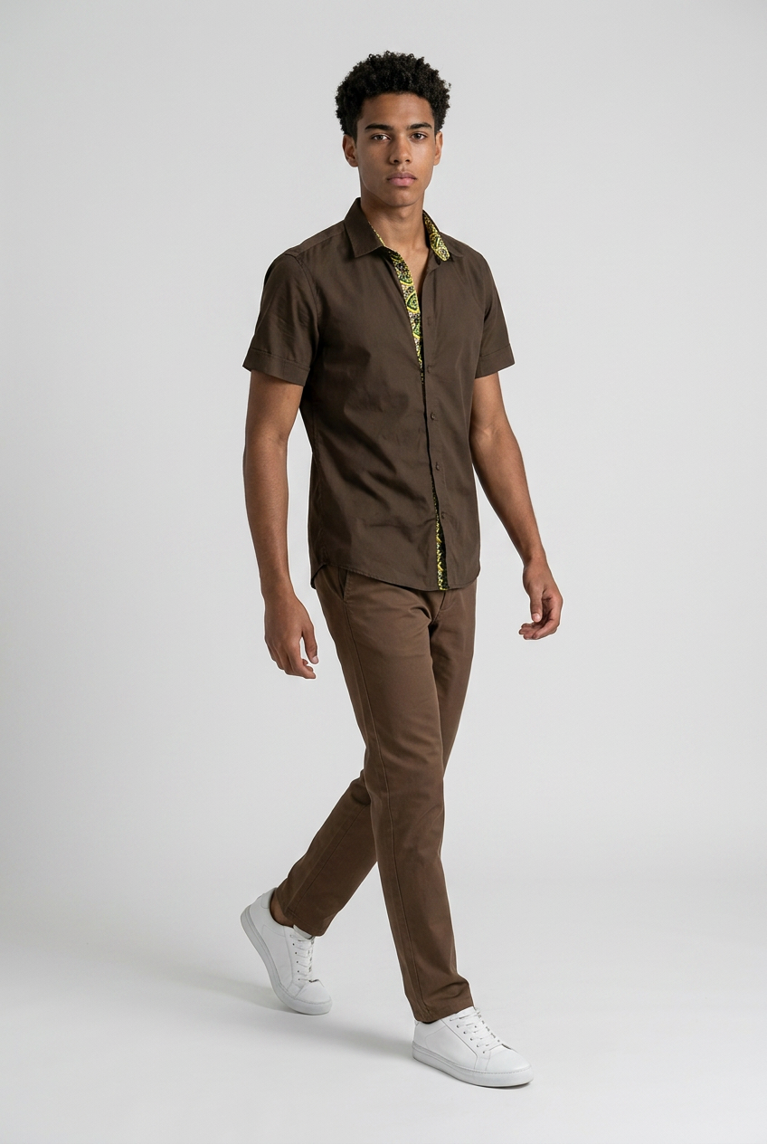 MEN BROWN SHIRT