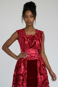Red lace gown